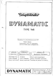 Voigtlander Dynamatic manual. Camera Instructions.